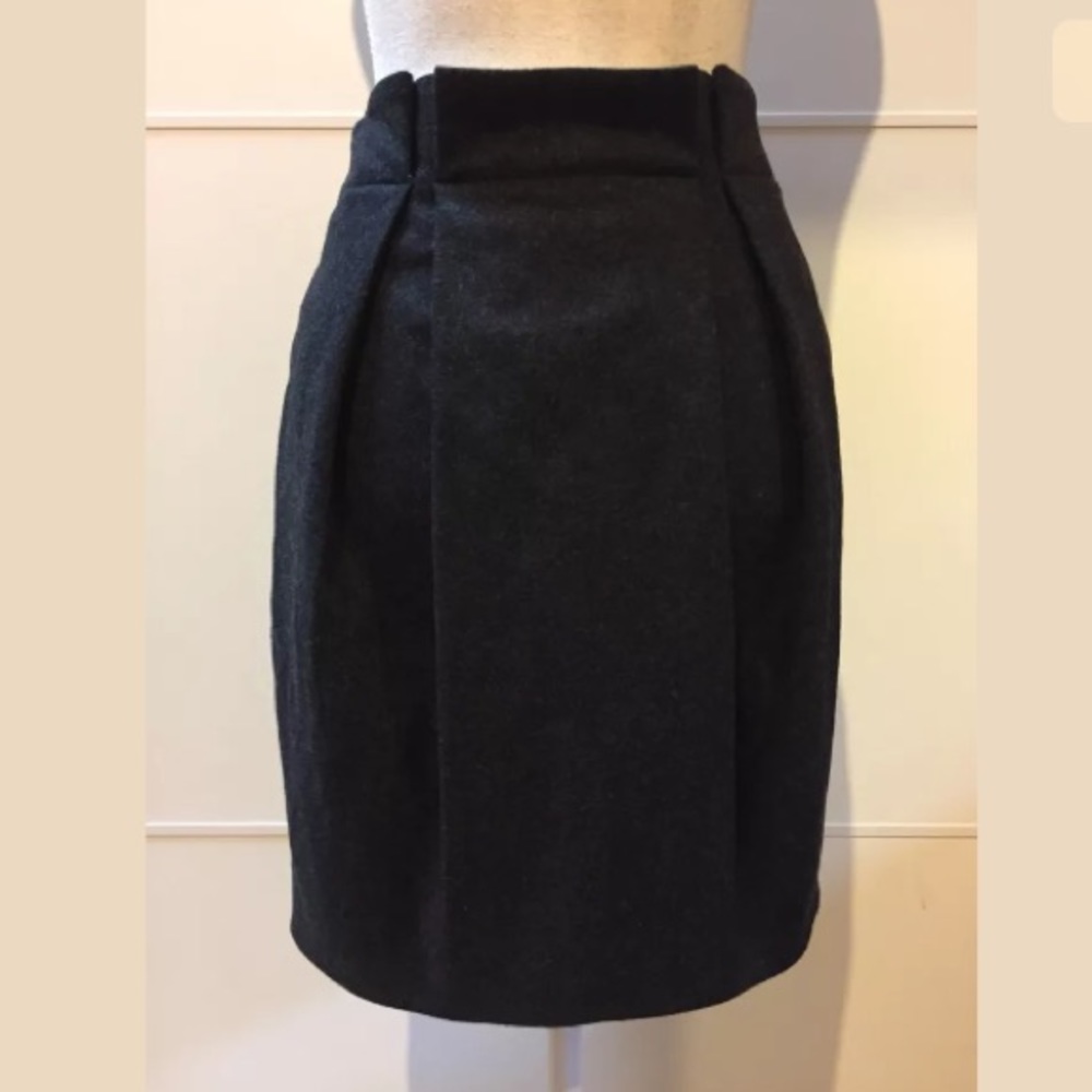 Proenza Schouler Wool Pleated Grey Pencil Skirt 2